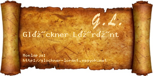 Glöckner Lóránt névjegykártya