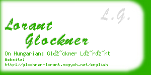 lorant glockner business card